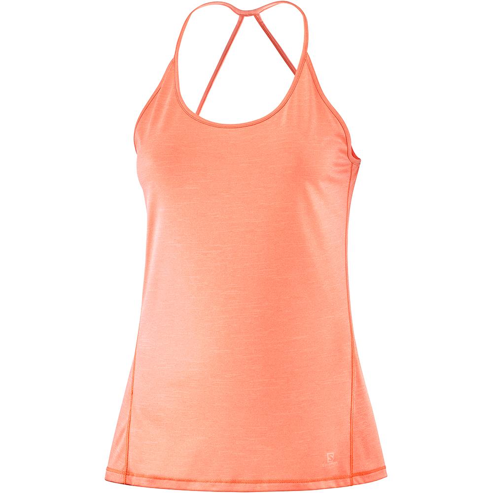 Salomon Israel COMET W - Womens Tank - Coral (ZYJL-39204)